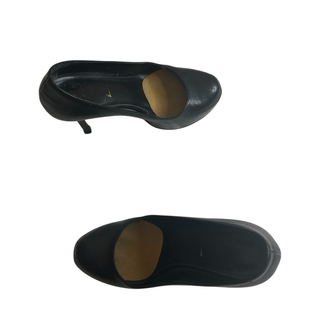 YSL Yves Saint Laurent Embossed Leather Pumps Heels Black size 34 - Picture 16 of 16